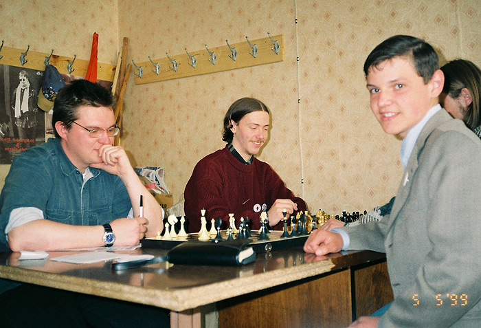 Шахматны турнір: Андрэй Пачобут, Ігар Банцар, Алесь Зарэмбюк, 1999 г. 