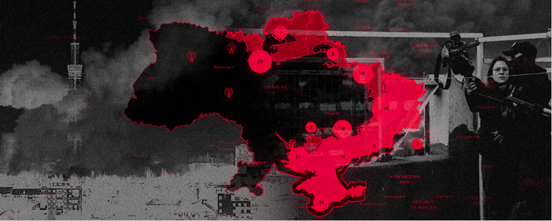 Больш за 175 журналістаў сталі ахвярамі злачынстваў РФ ва Украіне