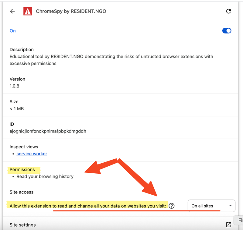 Шпіён у браўзеры
