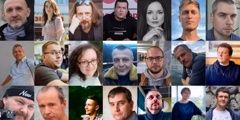 асуджаныя, зняволеныя, журналісты, Беларусь, калаж